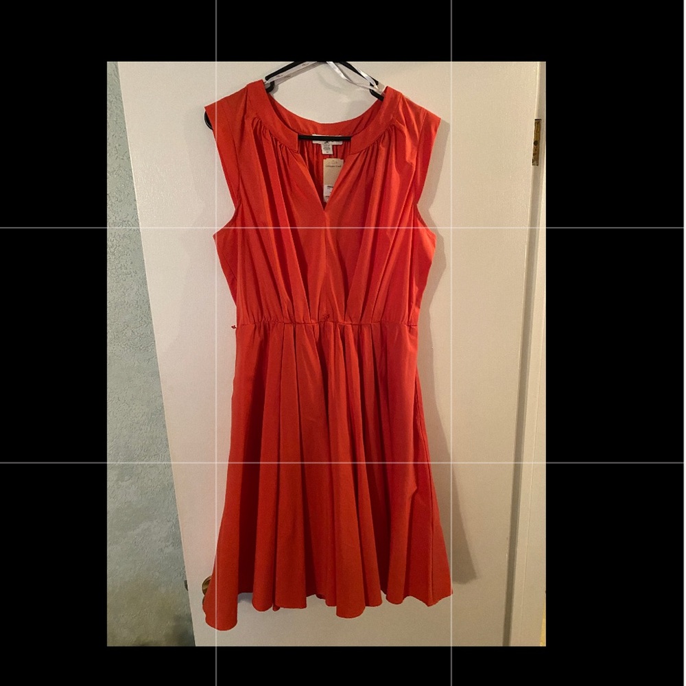 NBW ColdWater Creek, Red-Orange Summer Dress